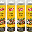 ScotchBrite Extreme Clean Large Lint Roller Refills, 50% Stickier*, Heavy Duty for Removing Debris and Pet Hair on Clothes, Furniture, Cars, Offices & More, 4 Pack, 240 Adhesive Sheets Total