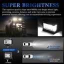 BUNKER INDUST Side Shooter LED Light Pods Wiring Harness Kit, 2 Pcs 4" Spot Flood LED Light Bar 60W Work Light Waterproof Cube Lights Off-Road Driving Bumper Light for ATV UTV Truck Boat Tractor