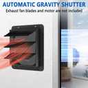 12 Inch Aluminum Automatic Shutter Louver Vent (No Fan Blades and Motor) for Home Attics, Workshops, Barn, Greenhouse