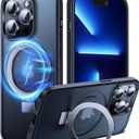 3-in-1 [Magnetic+Kickstand+Ring Holder] for iPhone 14 Pro Case Compatible with MagSafe, iPhone 14 Pro Phone Case with Stand Military Shockproof Protective Magnetic Matte Hard Cover (iPhone 14 Pro Case, Black)