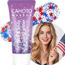 Flag Star Glitter Gel, Red White Blue Star for Face Body Hair