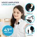 Ultra Portable Voice Amplifier Microphone and Speaker Set - Mini Speaker with 2 Microphones, Rechargeable Amp with Lavalier/Headset Mic for Teachers, Classroom, Tour Guides -S309