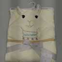 Little Treasure Unisex Baby Cotton Animal Face Hooded Towel, Neutral Llama, One Size
