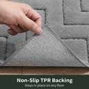 Stiio Bathroom Rugs, Bath Mats for Bathroom, Extra Soft and Water Absorbent, Non Slip Washable Muddy Mat for Floor, Tub and Shower, Front Door Entrance Inside Doormat, 24x35 Inches Grey