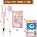 ID Badge Holder with Breakaway Lanyard, Retractable Badge Reel,Lanyards for Id Badges，Work Name Tag Breakaway Lanyard ID Card Protector Case for Teacher Nurse Work Office(Daisy Blossom)