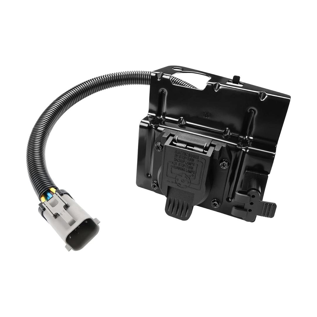 Trailer Wiring Harness Plug Fit for 1999 2000 2001 Ford F250 F350 Super Duty, 4 & 7 Pin Tow Plug with Mounting Bracket, Replace# YC3Z-13A576-CA