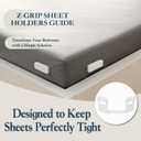 The Original Patented Fitted Sheet Holders - 4 Bed Sheet Grippers 10 Sheet Locks (8 + 2 Spares) Bed Sheet Holders For Corners, Clips, No Metal Corner Sheet Grippers Easily Say Goodbye To Loose Sheets