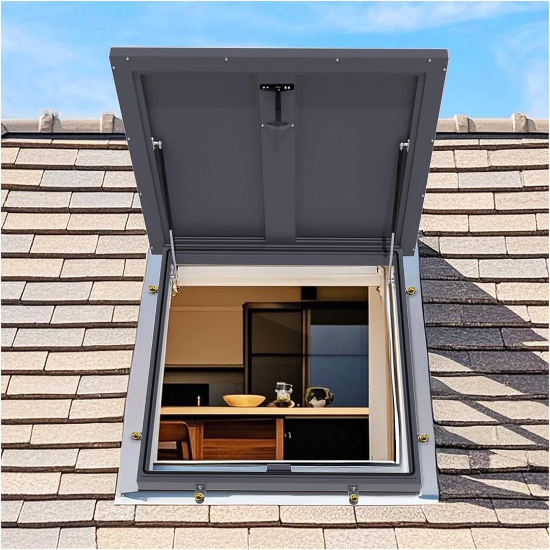 30" X 30" Roof Access Hatch, Galvanized Steel Roof Security Door, Large Commercial Manhole/Cellar Export Lid, Attic Skylights Roof Hatch Vent Access Door, 30x30in