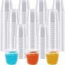1000 Pack 1 oz Plastic Cups, Clear Disposable Plastic Cups Bulk, Small Medicine Cup 1 Ounce, Condiment Cup for Sauce, Sample Tasting, Wine Tasting,Food Samples