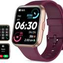 Smart Watch for Men Women(Call Receive/Dial), Alexa Built-in, 1.7" Touch Screen Fitness Tracker with Heart Rate Sleep Tracking, 60 Sports Modes, 5ATM Waterproof Smartwatch for Android iPhone (Purple)