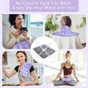 SuzziPad Microwave Heating Pad for Neck Shoulder Back, 7x16 Microwavable Moist Heat Pack, Warm Compress Hot Pack, Flaxseed Bean Bag Heated Pad for Mother's Day, Hot & Cold Therapy, 1.74lb, Purple