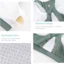 RUNNING GIRL High Impact Sports Bras for Women,Racerback Running Bra Workout Crop Tank Tops Longline Sports Bra Push up (Green, S)