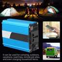 KIMISS 500W DC 12V to AC 220V-240V Peak 600W Car Converter Dual USB Adapter