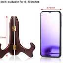 Tatuo 4 Packs Wooden Display Stand Decorative Plate Stands for Display Picture Frame Holder Easels(Red,5 Inch)