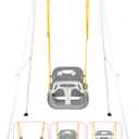 3-in-1 Toddler Swing Set, Foldable Baby Swing with Stand, Indoor & Outdoor Kids Swings Sets, Multifunctional Swings for Home Backyard, Easy to Install and Store (White)