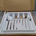 SONGMICS Solid Wood Luggage Racks, Set of 2, No Assembly Required, Foldable Suitcase Stand, Luggage Holder, with Storage Shelf, for Guest Room, Hotel, Bedroom, Cloud White URLR021W01