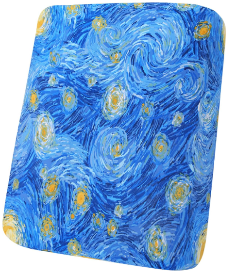 hyha Printed Couch Cushion Covers, Floral Sofa Covers Washable for Cushion Couch, Stretch Pattern Outdoor Cushion Covers for Patio Furniture with Elastic Bottom(Back Cover L, Starry Sky), 22"D x 43"W x 8"H