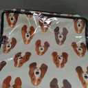 FEIFEIYU Dog Travel Bag, Dog Print, with Food Containers & Collapsible Bowls