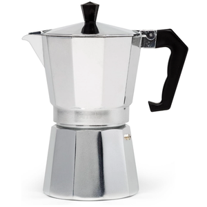 Primula Classic Stovetop Espresso and Coffee Maker, Moka Pot for Italian and Cuban Café Brewing, Greca Coffee Maker, Cafeteras, 6 Espresso Cups, Silver