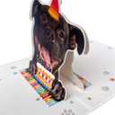 3 x Staffordshire Bull Terrier Birthday Card 3D Pop Up  Staffy with Party Hat & Birthday Cake, Funny Birthday Card for Staffy Lovers, Staffordshire Bull Terrier Mom Dad Gift, 6x6 Inch, Includes Envelope