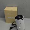 Mini Projector with WiFi and Bluetooth Built-in Apps Smart Projector Support 4K 1080P FHD 180 Adjustable Auto Keystone Compatibile with HDMI/TV Stick/Memory Stick/Laptop, White