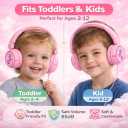 K6 Kids Headphones for Toddler & Kids Ages 2-12, 85/94dB Safe Volume Limited, Wired with 3.5mm Jack, HD Microphone, Adjustable & Foldable, On-Ear Headphones for Tablet, School, Travel, iPad