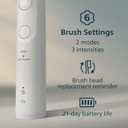 Philips Sonicare 5950 Series Electric Toothbrush with Pressure Sensor, 6 Brushing Settings, SmarTimer, BrushPacer, 21-Day Runtime, Travel Case, White, HX7130/03