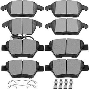 SCITOO D1107 D1456 Front Ceramic Rear SemiMetal Brake Pad Sets Fit For AUDI For A3 0913,For AUDI For A3 QUATTRO 0910,For VW For EOS 0911,For VW For GOLF 1011,For VW For JETTA 1014