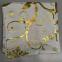 Lanpn White and Gold 18x18 Christmas Pillow Covers Set of 4, Decorative 18 Inch Navy Winter Snowflake Throw Pillow Case Xmas Cushion Cover for Indoor House Sofa Gold