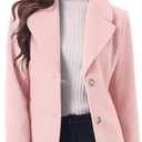 Allegra K Women's Elegant Overcoat Notched Shawl Collar Single Breasted Outerwear Winter Long Coat