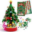 2025 Advent Calendar Building Blocks Christmas Tree with Music Countdown Calendar for Christmas Boys and Girls Christmas Gifts