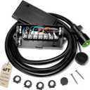 4 Ft 7 Pin Trailer Wiring Harness With 7 Gang Junction Box, Heavy Duty 7 Way Trailer Junction Box 7 Pole Waterproof for RV Trailers, Campers, 7 Pin Trailer Plug With Dust Cover- Pure Copper