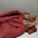 Women's Winter Thicken Puffer Coat Warm Jacket with Faux Fur Removable Hood, XL