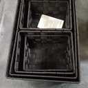 Woven Storage Baskets, Storage Bins, Cube Basket Container Baskets Storage Boxes Organizers for Clothes /Shelves/ Closet, Set of 6 (Black)