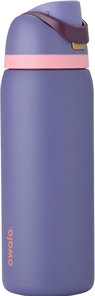 Owala FreeSip Stainless Steel Water Bottle, Blue Jay, 32 oz