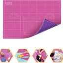 Self Healing Cutting Mat A1 24"x36" Double Sided 5-Ply Craft Mat for Sewing, Quilting, Fabric, Scrapbooking Pink/Purple