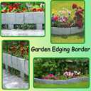 Garden Edging Border,33ft Plastic,Garden Edging for Landscaping,Flower Bed Edging Borders,Gray Imitation Stone Effect,Edging Border,Fence Border (33 FT, Grey, 1)
