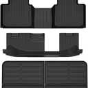 Floor Mats & Cargo Liner for Mitsubishi Outlander 2022-2024 2025 (Not Fit PHEV or Sport Models) Custom Fit Full Set, All Weather Car Accessories (Rear Trunk Mat +Floor Mats)