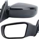 Left Driver Black Side Mirror Compatible with Nissan Altima 2013-2018 Sedan Power Glass/Non-Folding/Non-Heated Door Mirrors Outside Rear View Mirror Replace # 963023TH0A