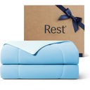 REST® Evercool® Cooling Comforter, King/Cali King, Blanket for Hot Sleepers, All Season Bedding to Keep Cool for Night Sweats, Breathable Lightweight Duvet, 106x90 Inches, Arctic Blue