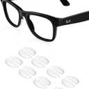 Compatible with Ray-Ban Meta Wayfarer Eyeglass Nose Pad, 8 Pairs Soft Silicone Nose Pads, Anti Slip Replacement Nose Pads (Clear)