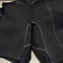 Hevto Men Shorty Wetsuits 3/ 2mm Neoprene Front Zip Short Wet Suit for Surfing Swimming SUP Snorkeling Diving (M2S-Black, 3XL)