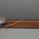 Solid Wood Floating Shelves Natural Wooden Showcase with 12V LED Plug-in Lighting Hanging Shelving for Living Room Bedroom Kitchen Bathroom (Unpolished Natural, 39.37) (Congo Sapele)