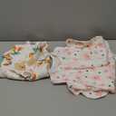 2 Pack Baby Sleep Sack 0-6 Months 100% Cotton Muslin Baby Sleeping Bag 2-Way Zipper Wearable Blankets (Flower & Cherry, Small)