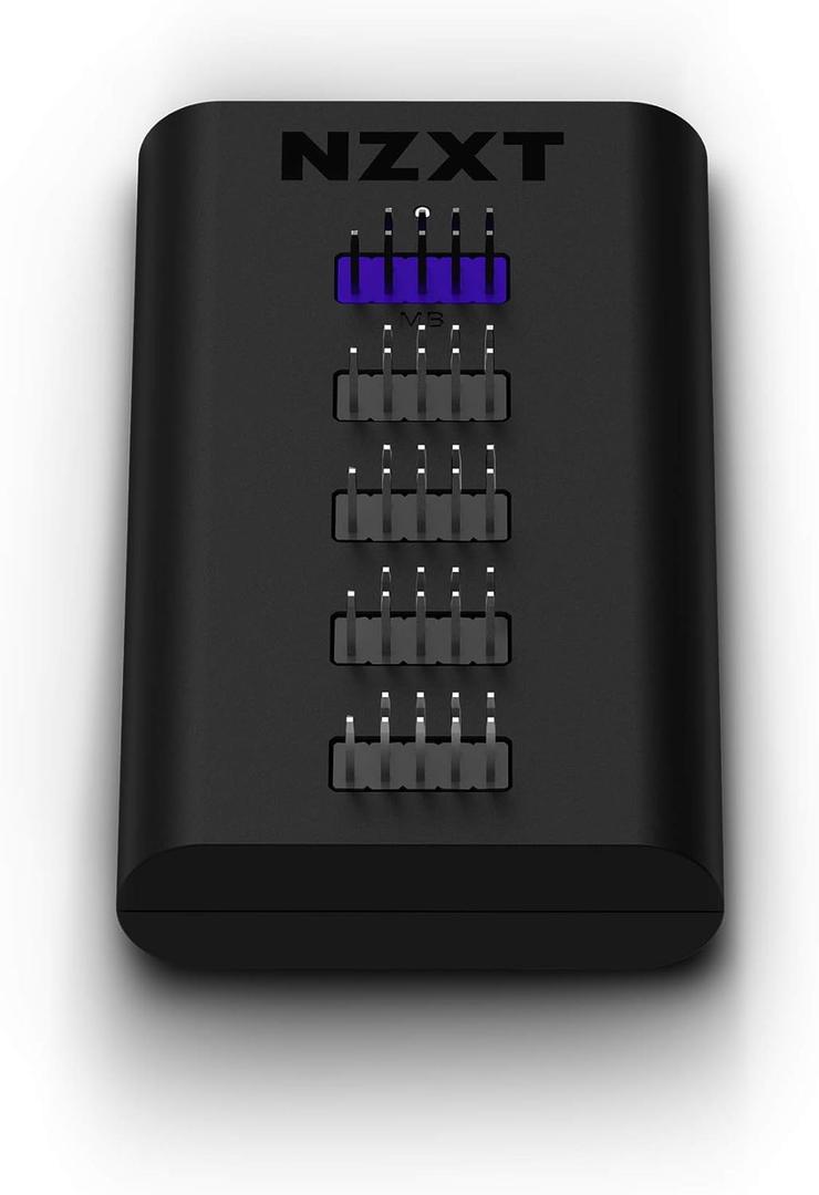 NZXT Internal USB Hub 3 - Expands 4 USB 2.0 Ports - Sleek Multifunctional Design - SATA Power Connection - Plug and Play