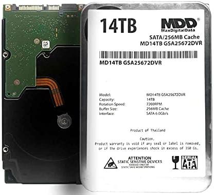 MDD 14TB 7200RPM 256MB Cache SATA 6.0Gb/s 3.5-inch Internal Hard Drive for Surveillance Storage (MD14TGSA25672DVR) 