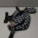 Cross Body Bag for Women Bum Bag Checkered Belt Bags Fanny Packs for Girls Travel Purse Fashion Waist Packs Crossbody Nylon Purse Trendy Shoulder Bags for Womens (One Size)