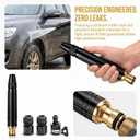 Upgraded High Pressure Water Gun with Multi-Function Nozzle, 3 Spray Modes Power Booster, Heavy Duty Garden Hose Sprayer for Car Washing, Yard Cleaning & Plant Watering (1 PCS)