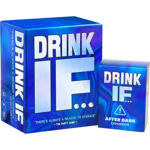 DRINK IF... Adult Drinking Party Game + After Dark Expansion Set - 800 Questions to get You Buzzed & Drunk - Ice Breakers Cards, White Elephant Gifts, Christmas Stocking Stuffers & Board Games Night