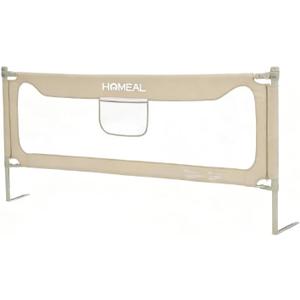 HOMEAL 59in Foldable Toddler Bed Rails, Bed Rail for Toddlers with U-Shape Base, Baby Bed Rail Guard for Twin, Full, Queen, King Beds, Bed Rail for Baby, White